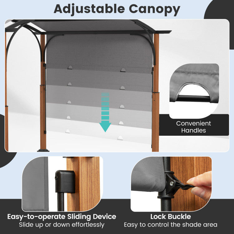 10 x 12 ft Outdoor Retractable Pergola with Canopy