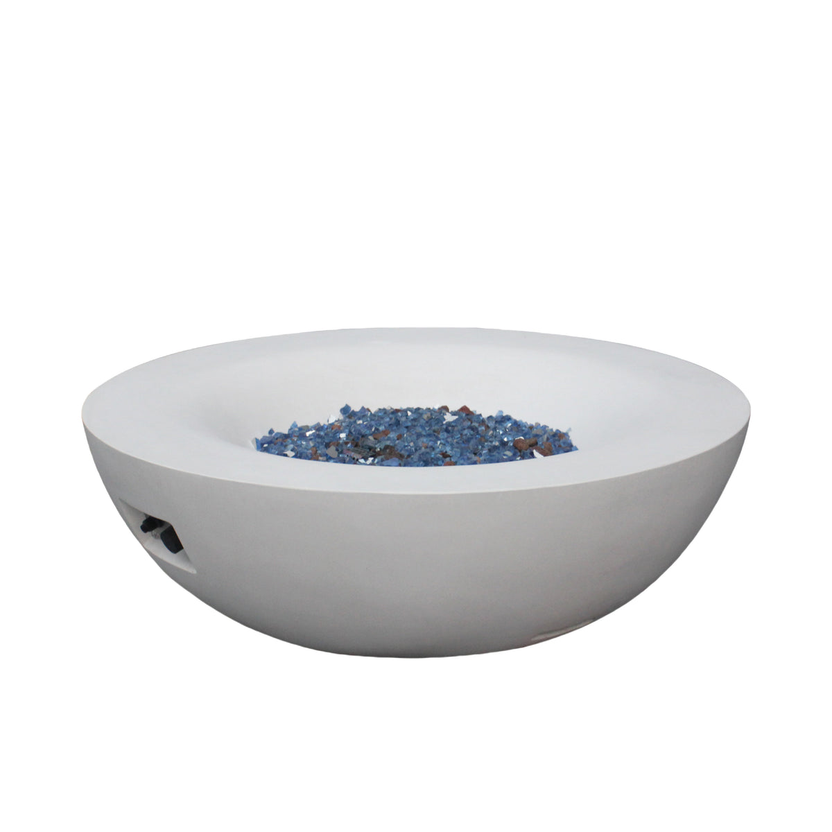 42-Inch GFRC Propane Fire Pit Bowl in Antique White