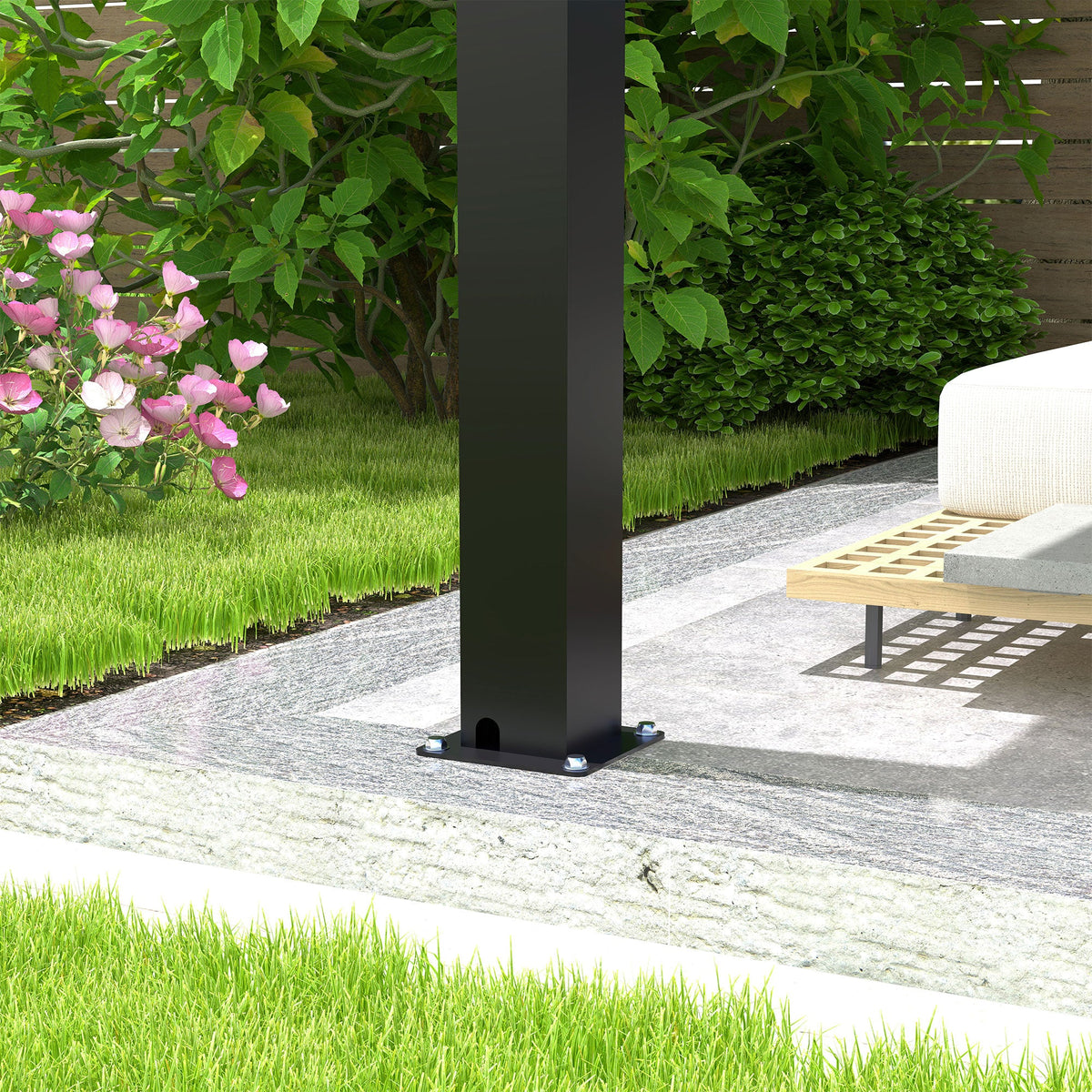 10 x 19 ft Aluminum Louvered Pergola