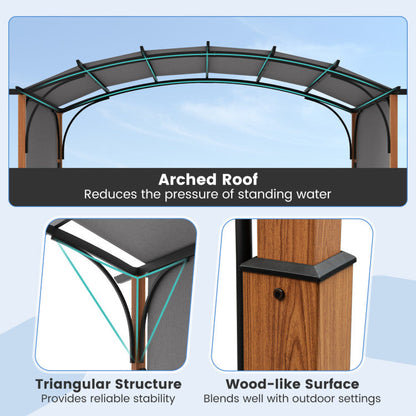 10 x 12 ft Outdoor Retractable Pergola with Canopy