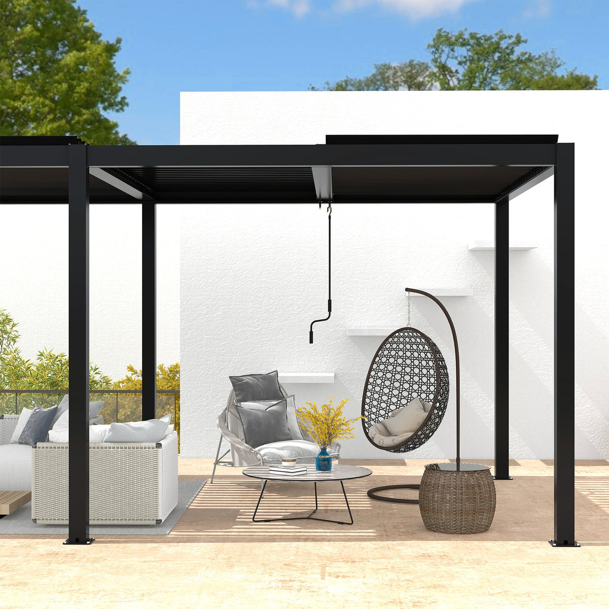 10 x 19 ft. 8610J Aluminum Louvered Pergola
