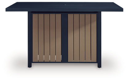 East Beach - Rectangular Bar Table With 30,000 BTU Fire Pit