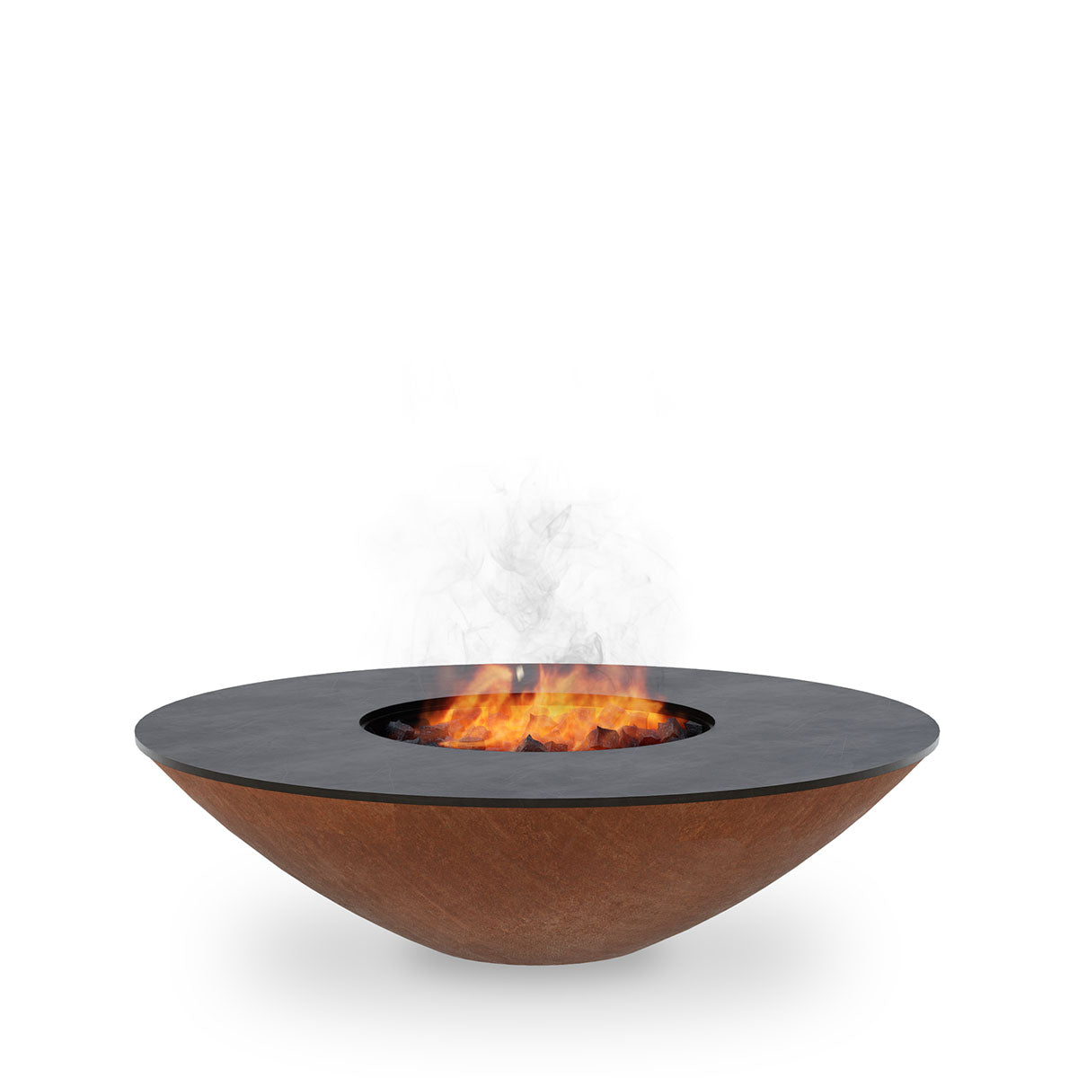 Arteflame Classic 40-Inch Corten Steel Fire Pit with Cooktop