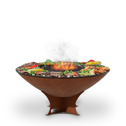 Arteflame Classic 40-Inch Corten Steel Fire Pit with Cooktop