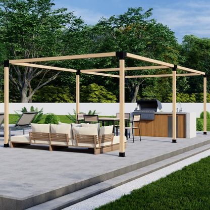 Zen Freestanding Pergola Bracket Kit – Up to 24 x 12 Ft