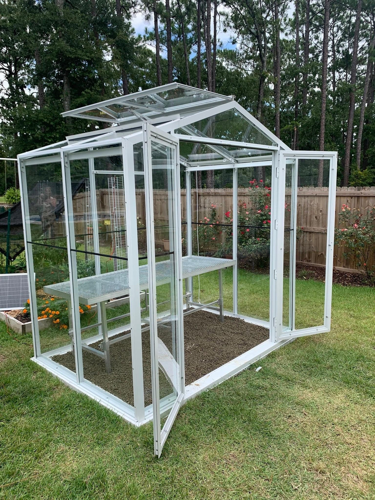 Sago 5 x 8 Aluminum and Glass Greenhouse Kit