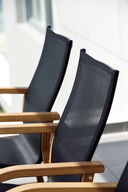 Rinjani FSC Teak Dining Table with 8 Manhattan Armchairs