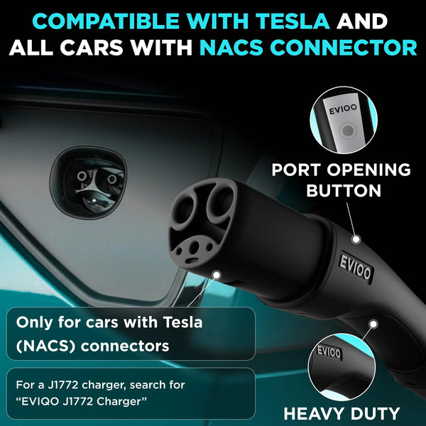 40A 9.6kW NACS Level 2 EV Charger with NEMA 14-50 Plug