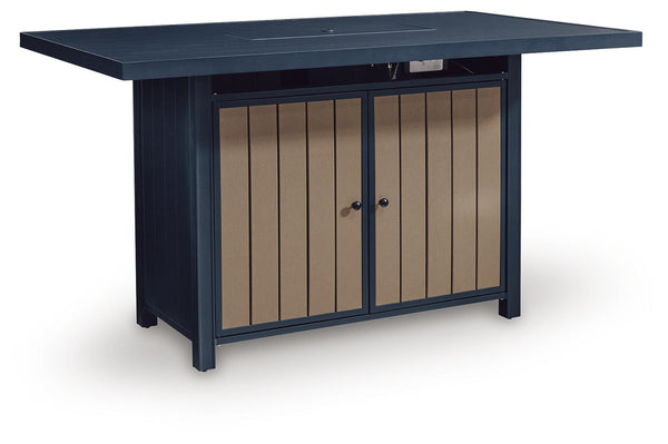 East Beach - Rectangular Bar Table With 30,000 BTU Fire Pit