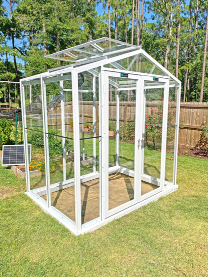 Sago 5 x 8 Aluminum and Glass Greenhouse Kit