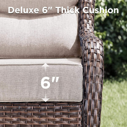 Alora 10-Piece Outdoor Patio Furniture Set with Fire Pit Table