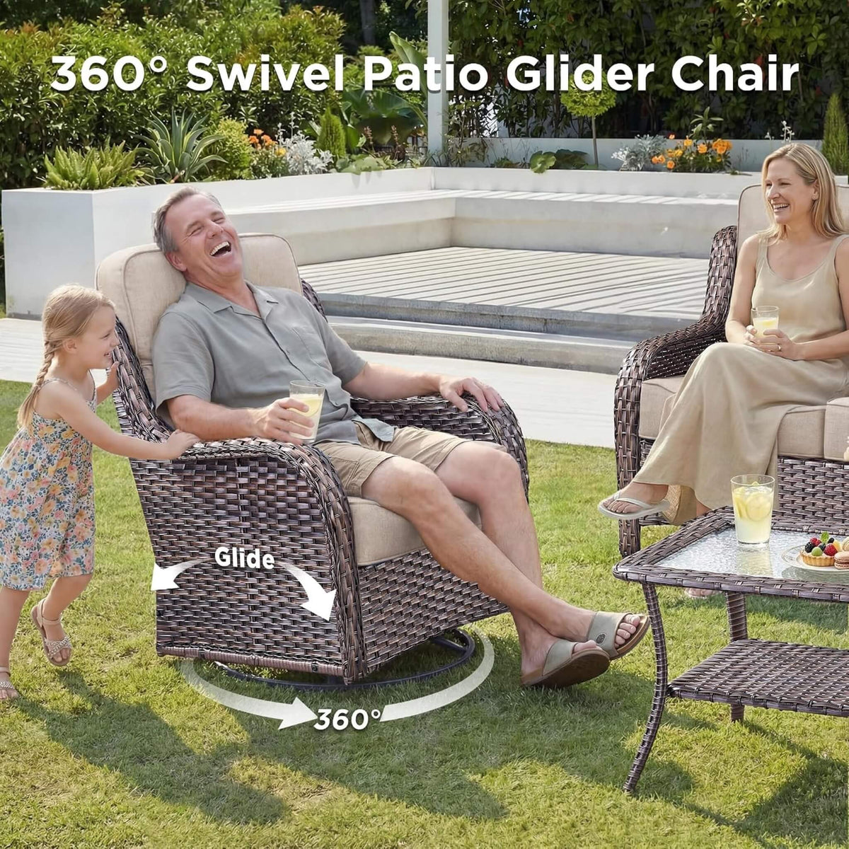 Alora 10-Piece Outdoor Patio Furniture Set with Fire Pit Table