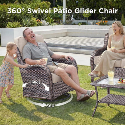 Alora 10-Piece Outdoor Patio Furniture Set with Fire Pit Table