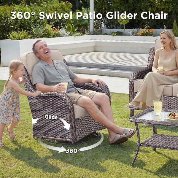Alora 10-Piece Outdoor Patio Furniture Set with Fire Pit Table